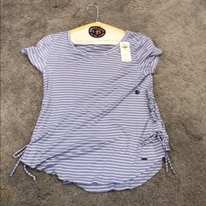 Blue and White Striped Tee From Hollister